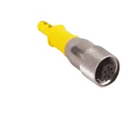 KB 4T-4 TURCK CORDSET<BR>4 PIN M12 FEMALE STR 4M PVC YE 22AWG 250VAC/DC