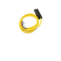 TURCK JUNCTION BLOCK<BR>8-4 PIN M12 / 10M SIDE EXIT PVC YE 10-30VDC PNP LED