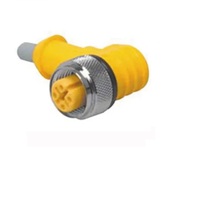 WK 4.4T-4/S618 TURCK CORDSET<BR>4 PIN M12 FEMALE ELB 4M PVC GY 22AWG 250VAC/DC
