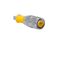 RKV 4.4T-4 TURCK CORDSET<BR>4 PIN M12 FEMALE STR 4M PVC GY 22AWG SS 250VAC/DC