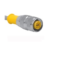 TURCK CORDSET<BR>4 PIN M12 FEMALE STR 4M TPU BK HI-FLEX 26AWG 250VAC/DC
