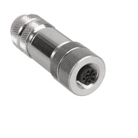 CMB 8181-0 TURCK CIRCULAR CONNECTOR<BR>8 PIN M12 FEMALE STR FW PG9 CG 60VAC/DC