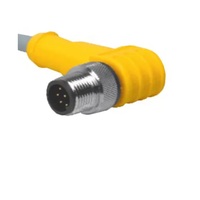 TURCK CORDSET<BR>4 PIN M12 MALE ELB 1M PVC GY 22AWG 250VAC/DC