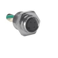 TURCK CIRCULAR CONNECTOR<BR>2 PIN M16 FEMALE STR FM 0.5M CABLE 12AWG 1/2
