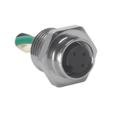 TURCK CIRCULAR CONNECTOR&lt;BR&gt;2 PIN M16 FEMALE STR FM 0.5M CABLE 12AWG 1/2&quot; NPT THR 600VAC/DC