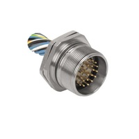 DSF 26-25-0.5 TURCK CIRCULAR CONNECTOR<BR>26 PIN M27 MALE STR FM 0.5M CABLE 22AWG PG21 THR 150VAC/DC
