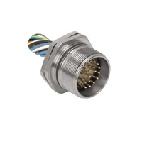 TURCK CIRCULAR CONNECTOR<BR>26 PIN M27 MALE STR FM 0.2M CABLE 22AWG PG21 THR 150VAC/DC