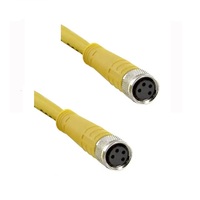 TURCK CORDSET&lt;BR&gt;3 PIN M8 F/F STR 2M PVC YE 24AWG 125VAC/DC