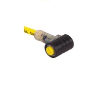 TURCK CORDSET<BR>3 PIN M8 FEMALE ELB 6M TPU BK HI-FLEX 24AWG 10-30VDC PNP LED