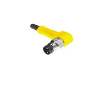 TURCK CORDSET&lt;BR&gt;3 PIN M8 MALE ELB 2M PVC BK 24AWG 125VAC/DC