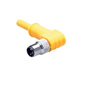 TURCK CORDSET&lt;BR&gt;3 PIN M8 MALE ELB 2M PVC YE 24AWG 125VAC/DC