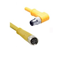 PKG 3M-1-PSW 3M TURCK CORDSET<BR>3 PIN M8 F/M STR/ELB 1M PVC YE 24AWG 125VAC/DC