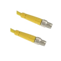 TURCK CORDSET&lt;BR&gt;3 PIN M8 M/M STR 1M PVC YE 24AWG 125VAC/DC