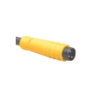 TURCK CORDSET<BR>3 PIN M8 MALE STR 2M PVC BK 24AWG 125VAC/DC