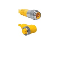 TURCK CORDSET&lt;BR&gt;4 PIN 7/8&quot; MINI F/M ELB/ STR 6M PVC YE18AWG 250VAC/DC