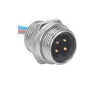 TURCK CIRCULAR CONNECTOR&lt;BR&gt;2 PIN 7/8&quot; MINI MALE STR FM 0.2M 18AWG 1/2&quot; NPSM THR 600VAC/DC