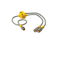 TURCK SPLITTER&lt;BR&gt;4 PIN &quot;Y&quot; M12 M/F/F 0.3M/N/N TPU GY 250VDC