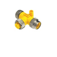 TURCK SPLITTER&lt;BR&gt;3 PIN &quot;T&quot; 7/8&quot; MINI M/F/F 250VAC/DC
