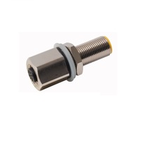 TURCK ADAPTOR<BR>4 PIN M12 M/F STR BULKHEAD 150VAC/DC