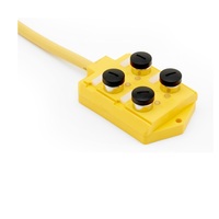 HTM JUNCTION BLOCK&lt;BR&gt;4-5 PIN M12 / 12 PIN 1 1/8&quot; MINI SIDE EXIT PUR YE 10-30VDC