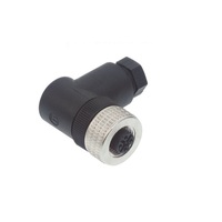 933173-199 HIRSCHMANN CIRCULAR CONNECTOR<BR>4 PIN M12 FEMALE ELB FW PG7 CG LED 10-30VDC LED