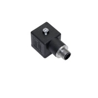 230-370-4MDC FLOTRONICS SOLENOID VALVE ADAPTER<BR>FORM A DIN 2+G/4 PIN M12 MALE 250VAC/DC (BK)