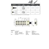 JDC-25P-228-C050 MENCOM JUNCTION BLOCK<BR>12-5 PIN M12 / 5M SIDE PUR BK 48VAC/DC PNP LED