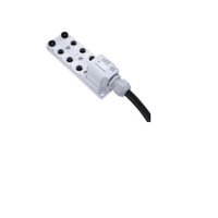 MENCOM JUNCTION BLOCK&lt;BR&gt;8-5 PIN M12 / 5M SIDE PUR BK 48VAC/DC