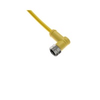 MACB-6FP-6-R MENCOM CIRCULAR CONNECTOR<BR>6 PIN M12 FEMALE STR 6' PVC YE 22AWG 300VAC/DC