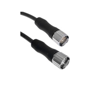 MENCOM CORDSET&lt;BR&gt;12 PIN M23 M/F STR 10M PUR BK 18/22AWG 300VAC/DC