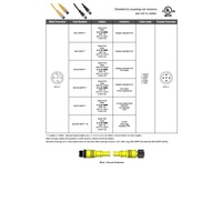 MDCM-5MFP-10M MENCOM CORDSET<BR>5 PIN M12 M/F STR 10M PVC YE 22AWG 300VAC/DC