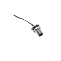 MENCOM CIRCULAR CONNECTOR<BR>5 PIN M12 MALE STR BM 1' 18AWG PG9 THR 300VAC/DC