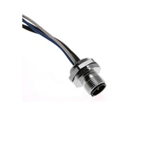 MDC-3MR-PG9 MENCOM CIRCULAR CONNECTOR<BR>3 PIN M12 MALE STR FM 1' 22AWG PG9 THR 300VAC/DC