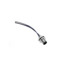 MENCOM ETHERNET RECEPTACLE&lt;BR&gt;4 PIN M12 FEM STR RECPT 1&#39; LD 1/4&quot; NPT FRT MNT 24AWG