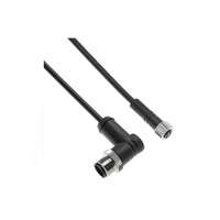 MENCOM CORDSET&lt;BR&gt;3 PIN M12/M8 M/F STR 1M PVC BK 24AWG 60VAC/DC