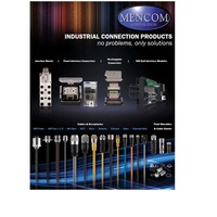 MENCOM CIRCULAR CONNECTOR&lt;BR&gt;5 PIN M12 FEMALE STR 12&#39; PUR BK 22AWG 300VAC/DC