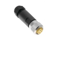 MENCOM RECEPTACLE&lt;BR&gt;3 PIN 7/8&quot; MINI FEMALE STR FW 600VAC/DC