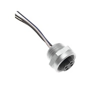 MENCOM RECEPTACLE&lt;BR&gt;4 PIN 7/8&quot; MINI FEMALE STR FM 1&#39; 1/2&quot; NPT THR 18AWG 600VAC/DC