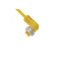 MENCOM CORDSET&lt;BR&gt;3 PIN 7/8&quot; MINI FEMALE ELB 12&#39; PVC YE 16AWG 600VAC/DC