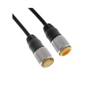 MENCOM CORDSET&lt;BR&gt;19 PIN 1 1/8&quot; MINI M/F STR 2M PUR YE 18/22AWG 300VAC/DC
