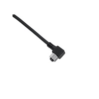 MENCOM CORDSET&lt;BR&gt;3 PIN M8 FEMALE ELB 10M PVC BK 24AWG 60VAC/DC