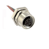 FKB 3-0.5/14.5 TURCK CIRCULAR CONNECTOR<BR>3 PIN M12 FEMALE STR FM 0.5M 22AWG 1/2"-14 NPSM THR 250VAC/DC