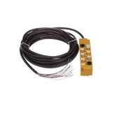 TURCK JUNCTION BLOCK&lt;BR&gt;8-3 PIN M8 / 5M SIDE EXIT PVC BK 10-48VDC