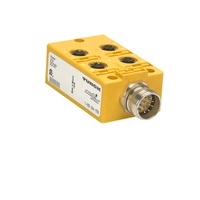 TURCK JUNCTION BLOCK&lt;BR&gt;4-4 PIN M12 / 5M SIDE EXIT PVC YE 10-48VDC