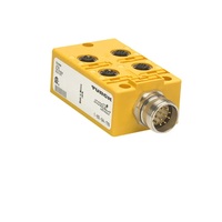 TURCK JUNCTION BLOCK<BR>4-4 PIN M12 / 5M SIDE EXIT PVC YE 10-48VDC