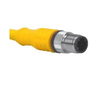TURCK CORDSET<BR>4 PIN M12 MALE STR 10M PUR YE HI-FLEX 18AWG 250VAC/DC