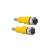 TURCK CORDSET<BR>5 PIN M12 F/F STR 2.8M PVC GY 18AWG SS 250VAC/DC