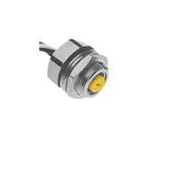 TURCK CIRCULAR CONNECTOR<BR>4 PIN M12 FEMALE STR BM 0.5M 18AWG PG9 THR 250VAC/DC