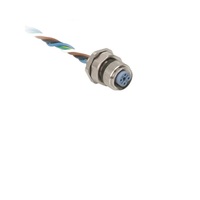 TURCK CIRCULAR CONNECTOR<BR>5 PIN M12 FEMALE STR FM 0.5M 20AWG PG9 THR 250VAC/DC REV KEY