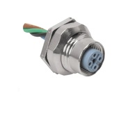 TURCK CIRCULAR CONNECTOR<BR>5 PIN M12 FEMALE STR BM SC PG9 THR 60VAC/75VDC REV KEY